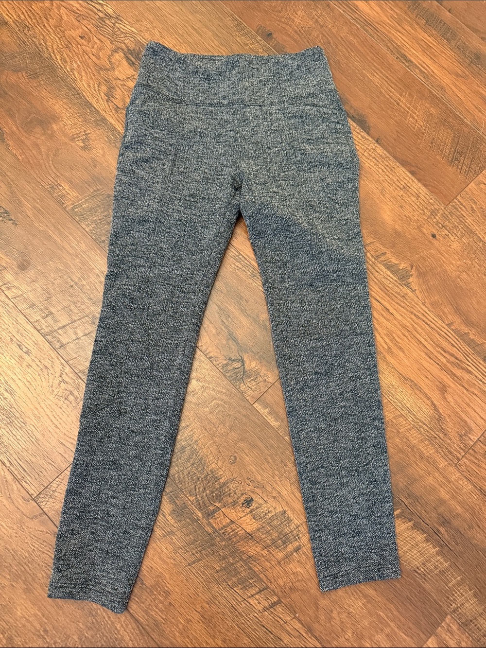 Athleta Heathered Black & White Leggings